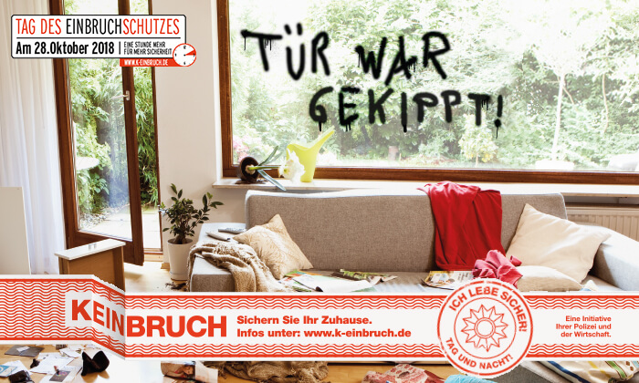 Plakat zum "Tag des Einbruchschutzes" 2018