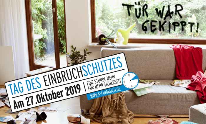 Am 27. Oktober 2019 ist Tag des Einbruchschutzes