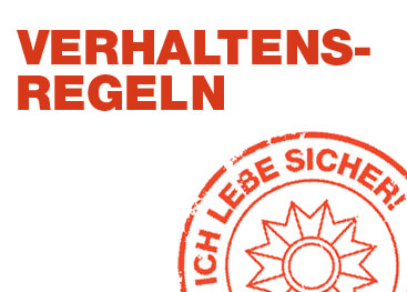 "Verhaltensregeln" - Ich lebe Sicher - Sigel der K-EINBRUCH-Kampagne.