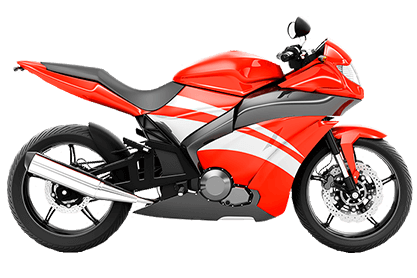 Ein rotes Motorrad