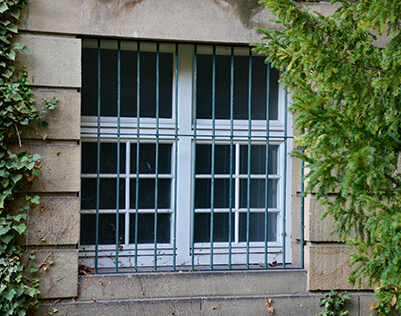Kellerfenster mit einbruchhemmendem Schutzgitter
