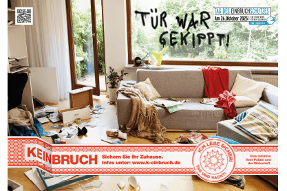 Großflächenplakat Tag des Einbruchschutzes