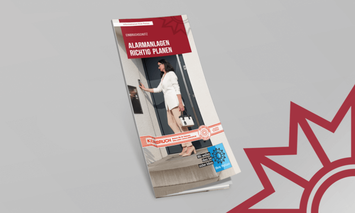 Alarmanlagen richtig planen Titelbild Das Faltblatt Alarmanlagen richtig planen.