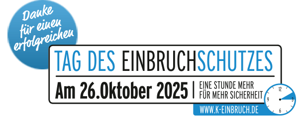 Störer zum Tag des Einbruchschutzes am 30.10.2022.