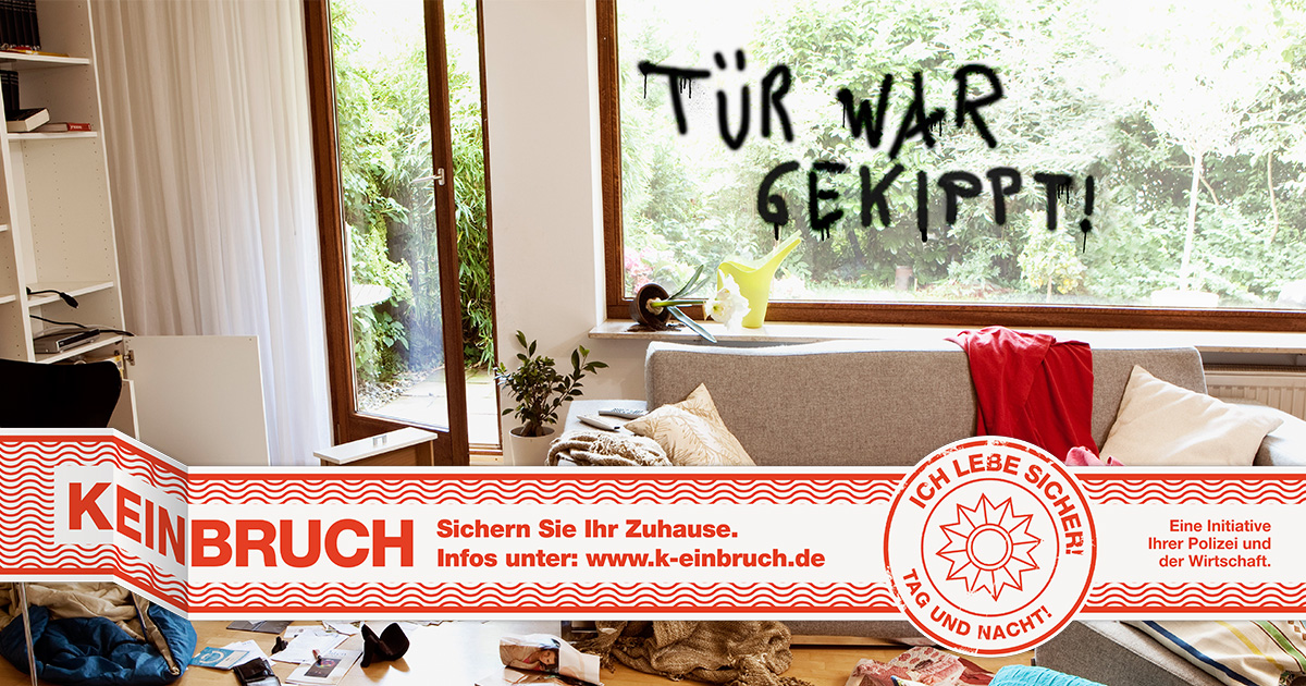 Vorschaubild Bewerbung der Kampagne mit K-Einbruch Siegel Variante 3