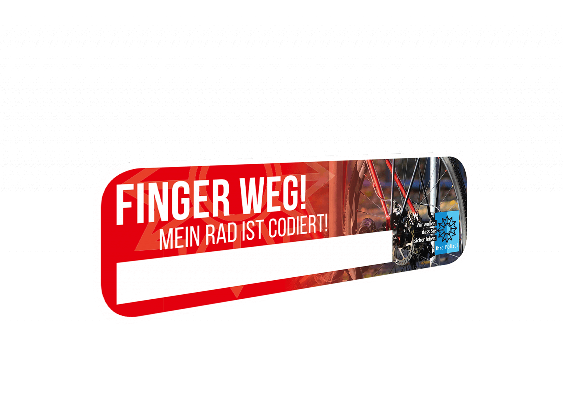 Produktbild "Finger weg! Mein Rad ist codiert" Produktbild "Finger weg! Mein Rad ist codiert"