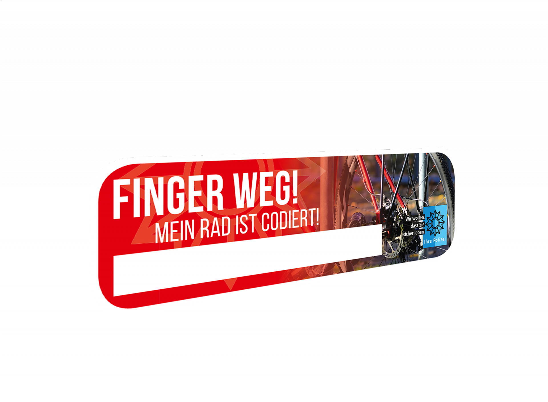 Produktbild "Finger weg! Mein Rad ist codiert" Produktbild "Finger weg! Mein Rad ist codiert"