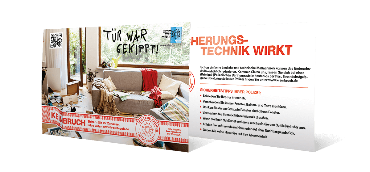 Produktbild "Infokarte K-EINBRUCH. Sichern Sie Ihr Zuhause" Produktbild "Infokarte K-EINBRUCH. Sichern Sie Ihr Zuhause"