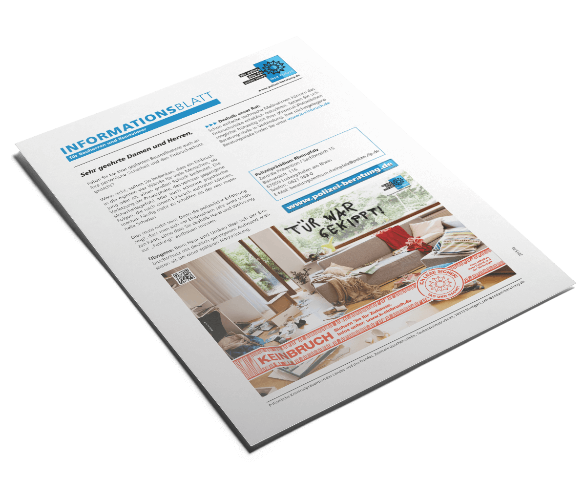 Produktbild "Tipps zum Einbruchschutz für Bauherren" Produktbild "Tipps zum Einbruchschutz für Bauherren"