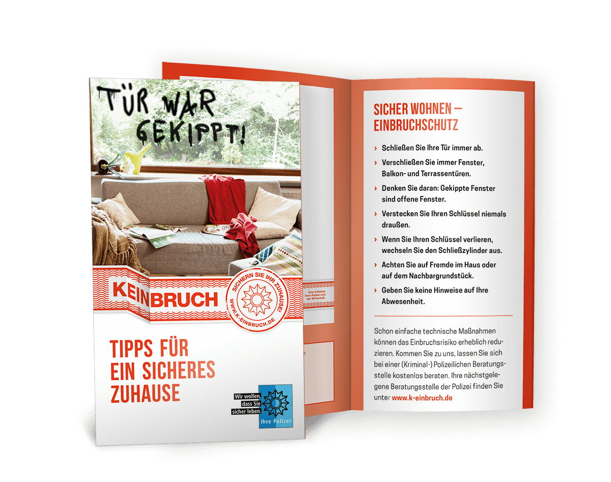 Produktbild "Tipps für ein sicheres Zuhause - Haftnotizen-Set" K-EINBRUCH Haftnotizen-Set mit Tipps zum Einbruchschutz